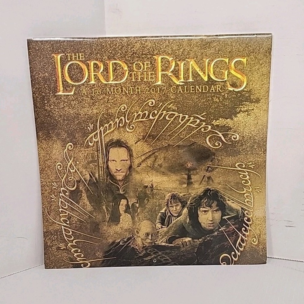 DateWorks Lord of the Rings 2017 16 Month Wall Calendar Fantasy Movie Art